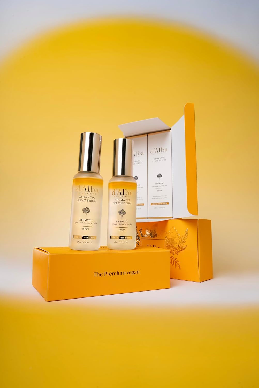 White Truffle Vegan Gift Set, 2 Bottles First Aromatic Spray Serum, Deep Hydration & Antioxidant Care, Vegan Facial Mist