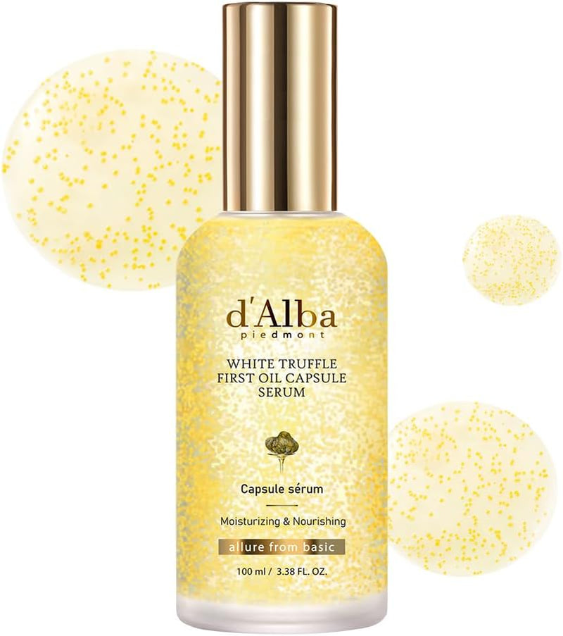 White Truffle Oil Capsule Serum, Daily Vita Boost for Luminous Skin, Double Vitamin Formula, Big Size (3.38Fl. Oz.)