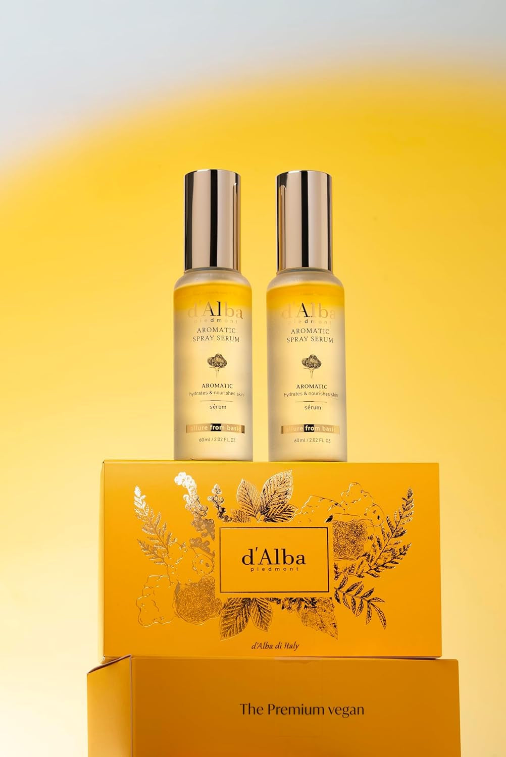 White Truffle Vegan Gift Set, 2 Bottles First Aromatic Spray Serum, Deep Hydration & Antioxidant Care, Vegan Facial Mist