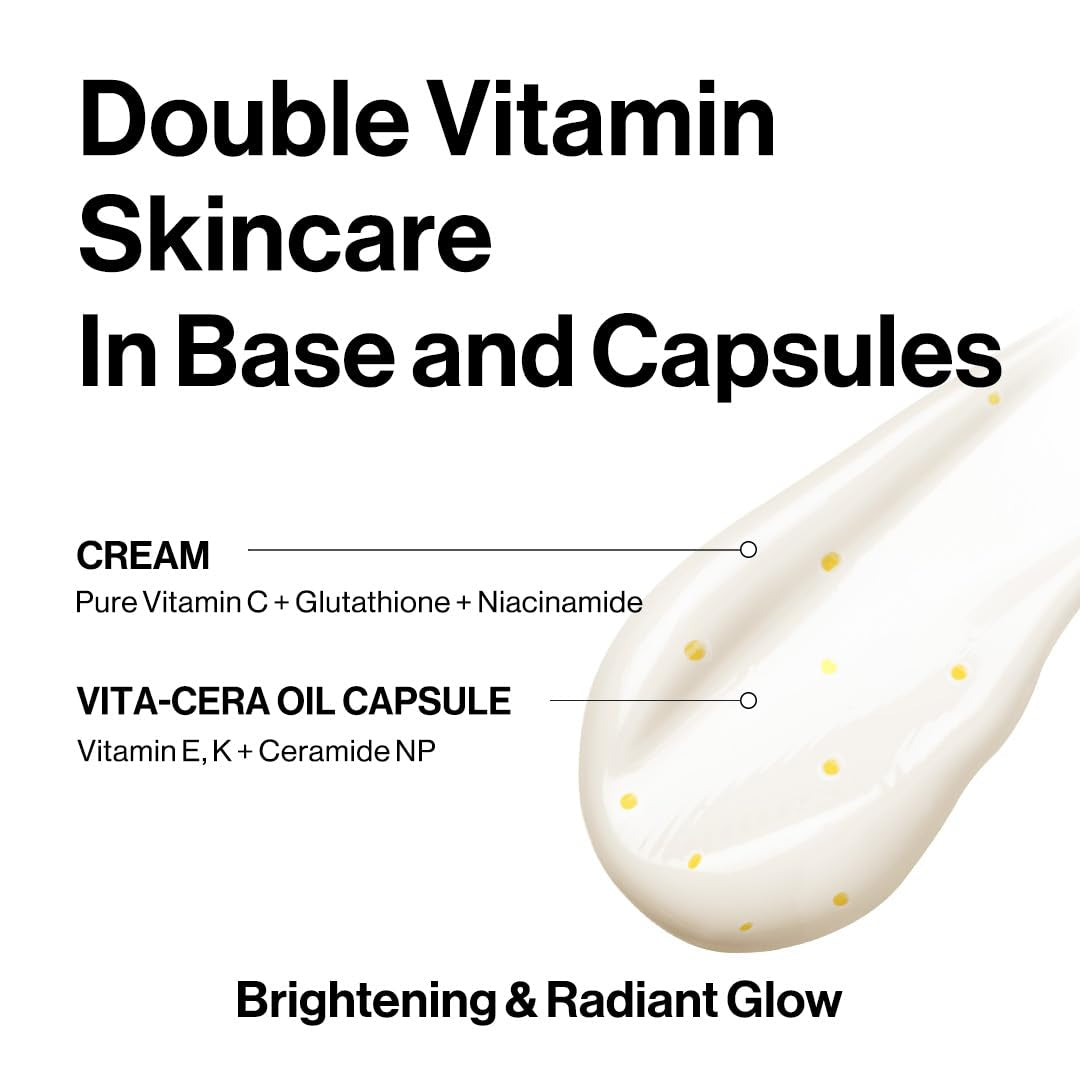 Italian White Truffle Oil Capsule Cream, Glass Skin with Vita-Cera Oil Capsules, Deep Hydration Face Moisturizer (1.94 Oz.)