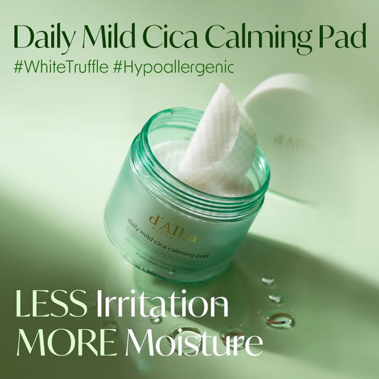 Daily Mild Cica Calming Pad, Calming and Soothing Pads, Gentle Exfoliation
