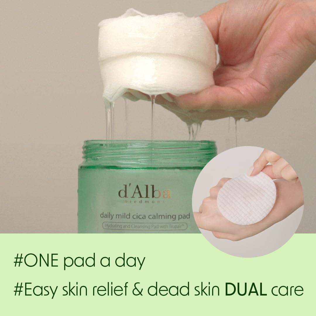 Daily Mild Cica Calming Pad, Calming and Soothing Pads, Gentle Exfoliation
