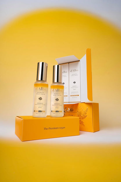 White Truffle Vegan Gift Set, 2 Bottles First Aromatic Spray Serum, Deep Hydration & Antioxidant Care, Vegan Facial Mist