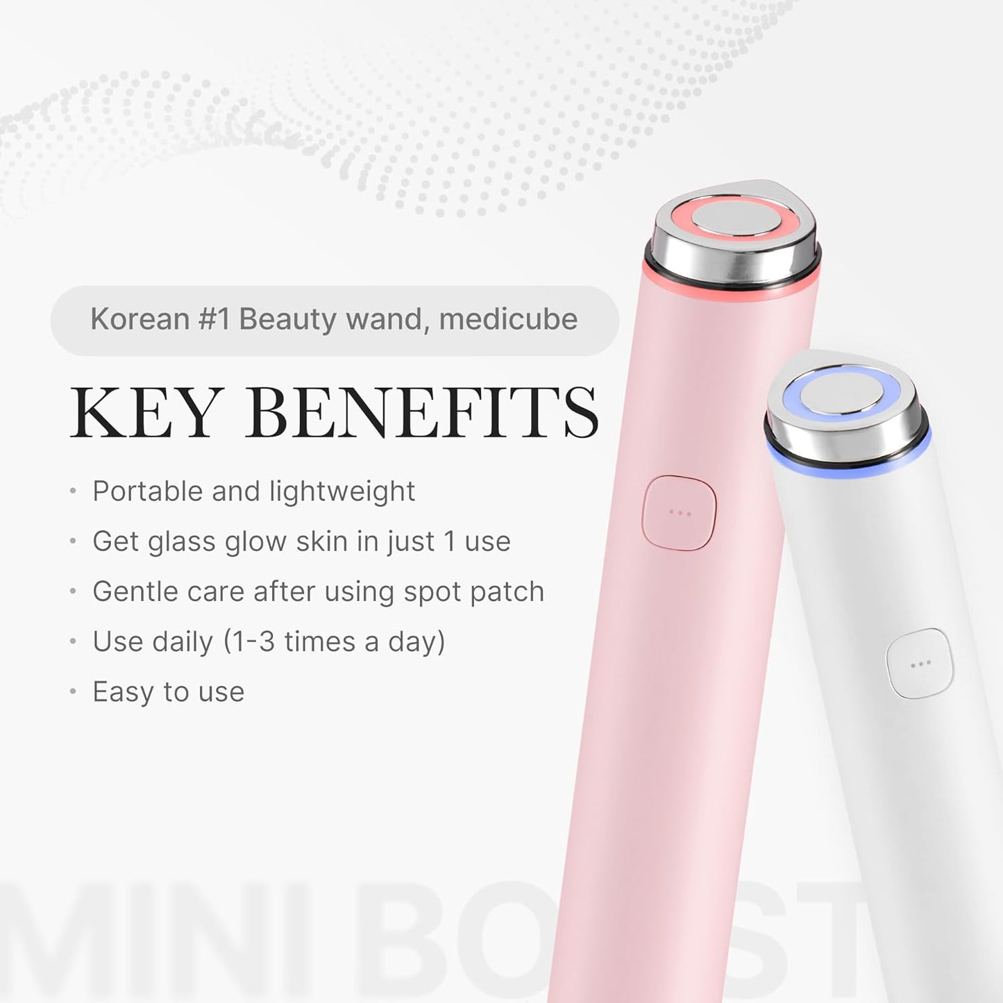 Mini Booster Pro Pink | Affordable At-Home Facial Skin Care Tool for Beginners - Portable Glow Booster for Glass Skin, Boosting Skin Care Absorption, Skin Care for Teens, Korean Skin Care