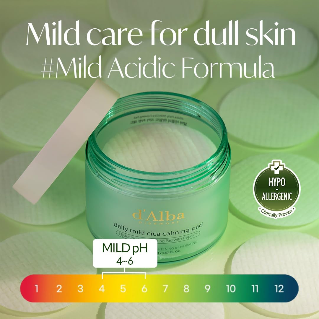 Daily Mild Cica Calming Pad, Calming and Soothing Pads, Gentle Exfoliation