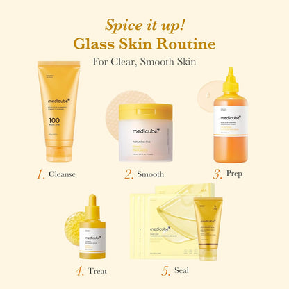 Kojic Acid Turmeric Smoothing Toner for Face & Body | Lightweight Toner for Balancing Uneven Skin Tone & Texture | Niacinamide, Glycolic Acid for Clear Glass Skin | 8.45 Fl.Oz