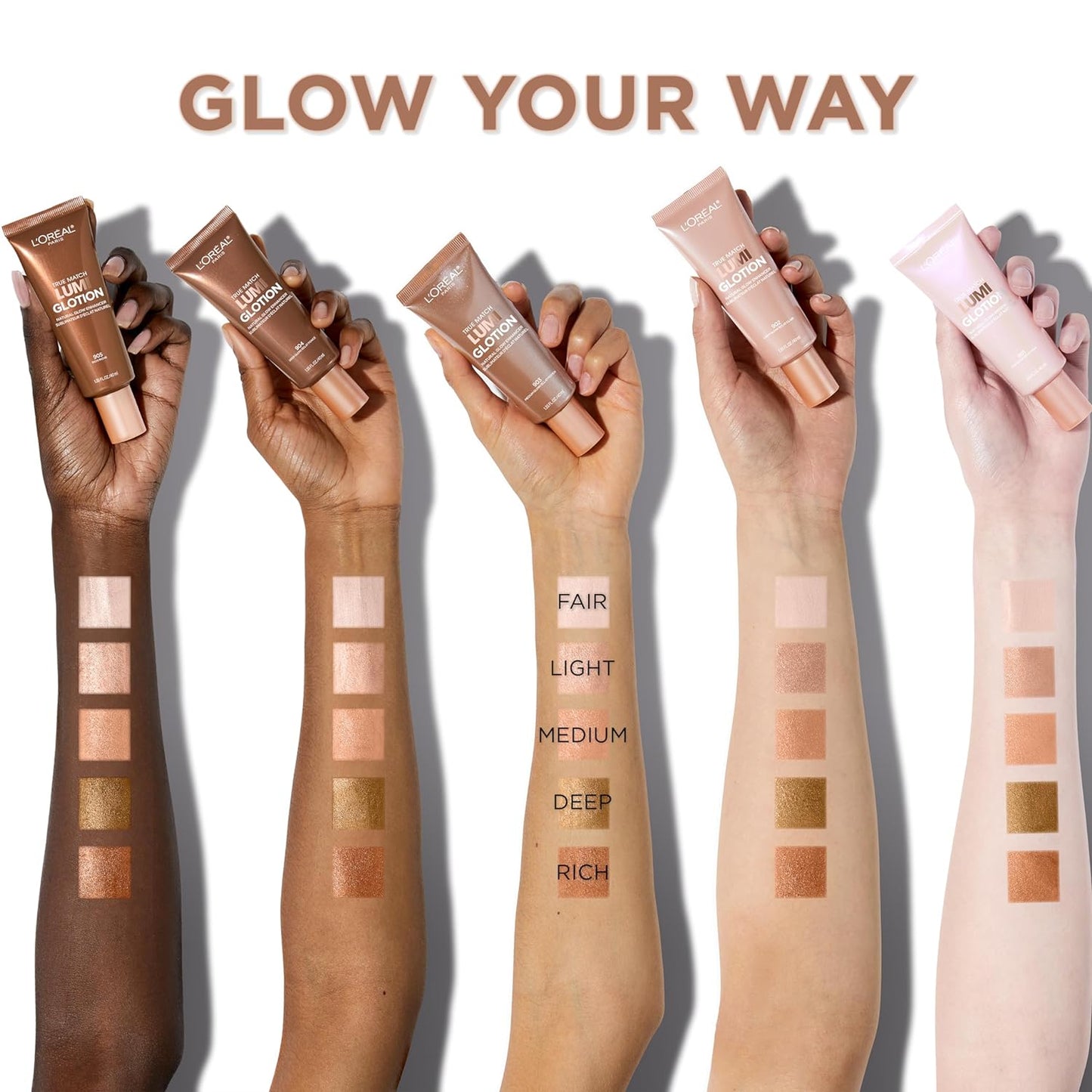 Makeup True Match Lumi Glotion, Natural Glow Enhancer, Illuminator Highlighter, Bronzing Drops for a Sun-Kissed Glow, 901 Fair