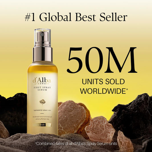 Italian White Truffle First Spray Serum, Vegan Skin Care, Hydrating Face Moisturizer, Glow Serum for Radiant Skin, Non Comedogenic, All in One Mist (1.69 Fl Oz.)