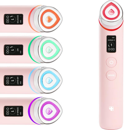 Age-R Booster Pro Pink | 6-IN-1 Real Glass Glow Beauty Massager | Looking Glass Skin | Korean Skin Care