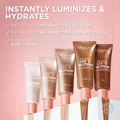 Makeup True Match Lumi Glotion, Natural Glow Enhancer, Illuminator Highlighter, Bronzing Drops for a Sun-Kissed Glow, 901 Fair