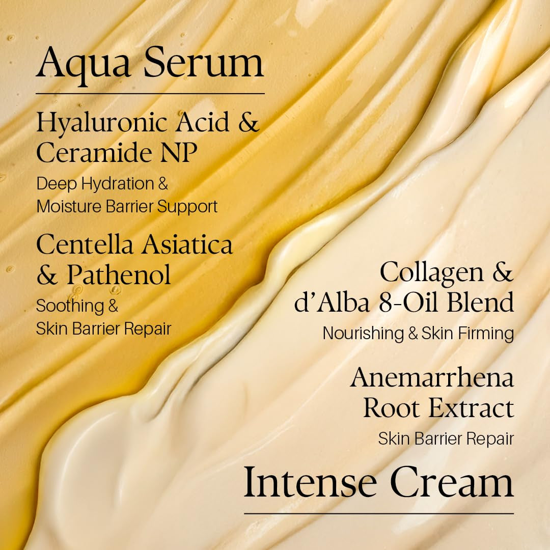 Italian White Truffle Double Serum & Cream, Vegan Skincare, 2-In-1 Face Moisturizer, Vegan Collagen, Skin Firming and Tightening, Non Comedogenic, Suitable for All Skin Types (2.46 Oz)