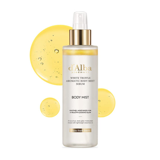 Italian White Truffle Aromatic Body Mist Serum, Glowy Hydrating Body Serum Spray, Go-To Body Mist for Dry and Damaged Skin, Romantic Fragrance, Korean Skin Care (6.08 Fl Oz.)