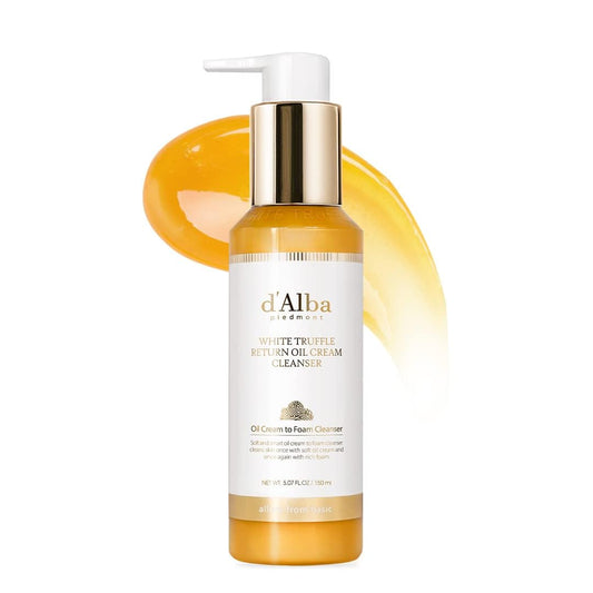 Italian White Truffle Return Oil Cream Cleanser, Vegan Skincare, Easy One Step Cleanser for Sebum & Makeup Removal, Hydrating Cleanser, for Sensitive Skin, Korean Skin Care