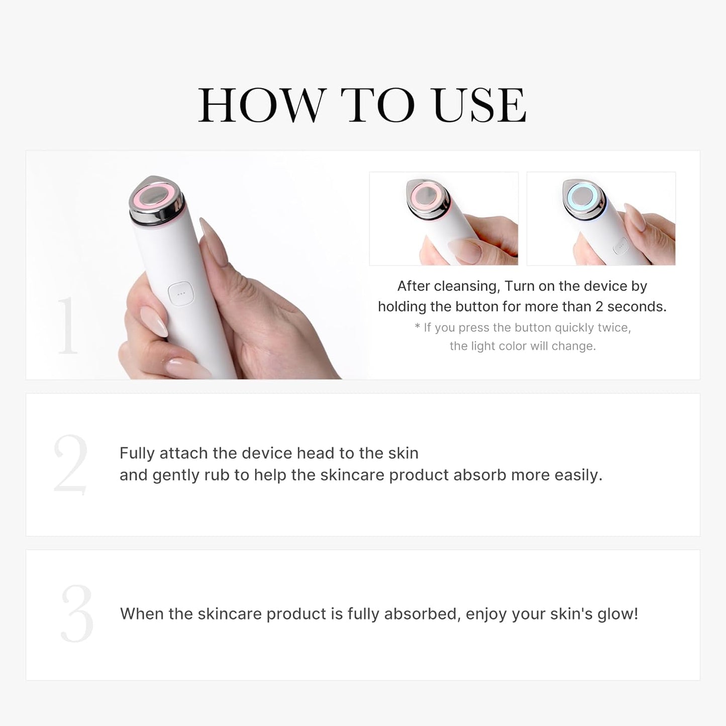 Mini Booster Pro Pink | Affordable At-Home Facial Skin Care Tool for Beginners - Portable Glow Booster for Glass Skin, Boosting Skin Care Absorption, Skin Care for Teens, Korean Skin Care