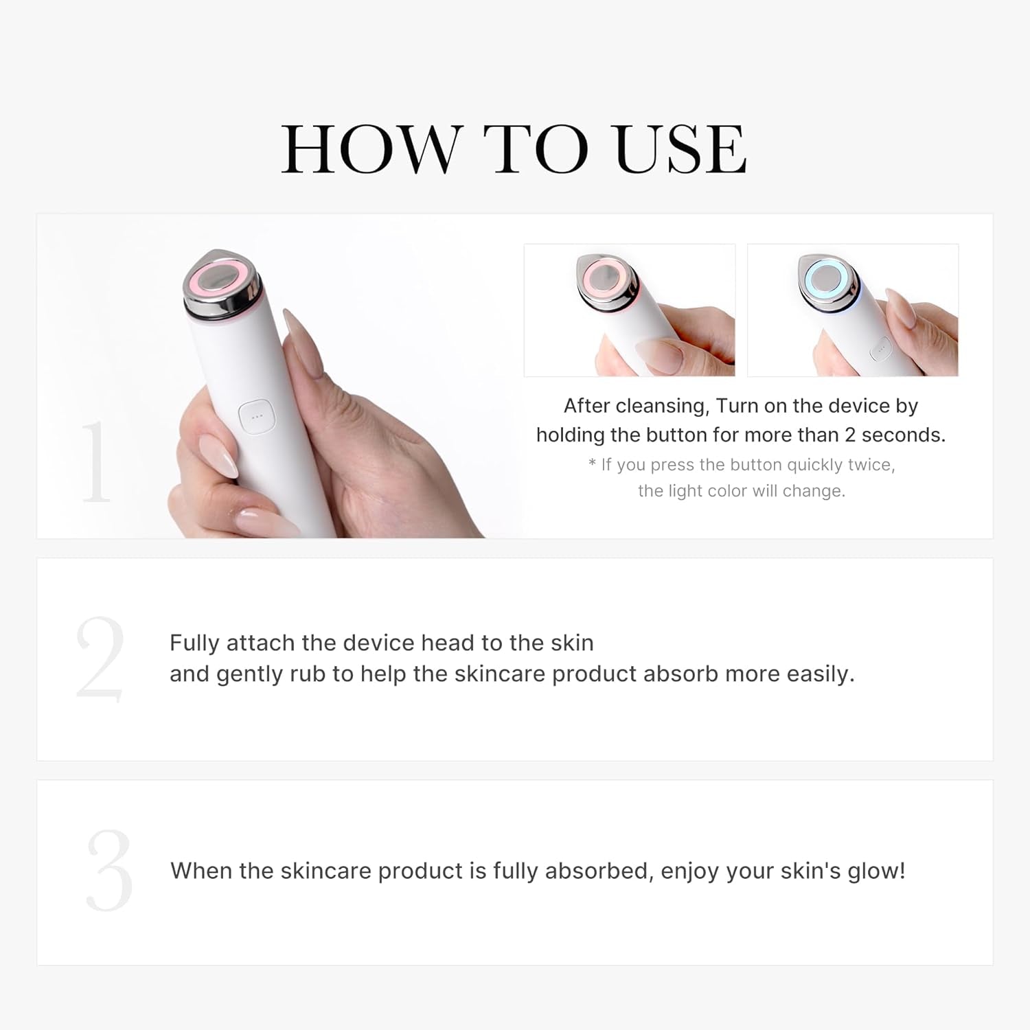 Mini Booster Pro Pink | Affordable At-Home Facial Skin Care Tool for Beginners - Portable Glow Booster for Glass Skin, Boosting Skin Care Absorption, Skin Care for Teens, Korean Skin Care