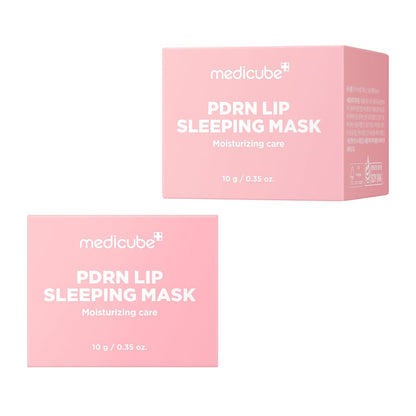 PDRN Lip Sleeping Mask Glow Balm | Salmon PDRN, Collagen, Shea Butter for Softer Lips, Long-Lasting Moisture, Overnight and Daily Lip Care, Korean Skincare 0.35 Oz.