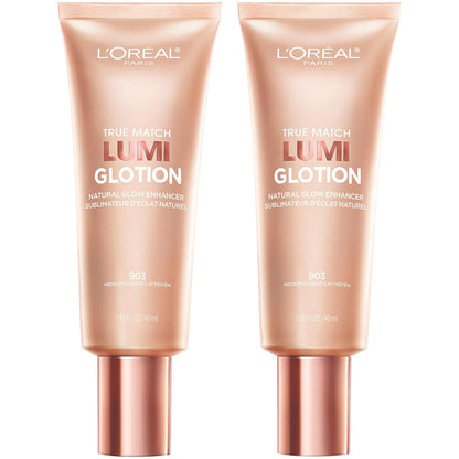 Makeup True Match Lumi Glotion, Natural Glow Enhancer, Illuminator Highlighter, Bronzing Drops for a Sun-Kissed Glow, 901 Fair